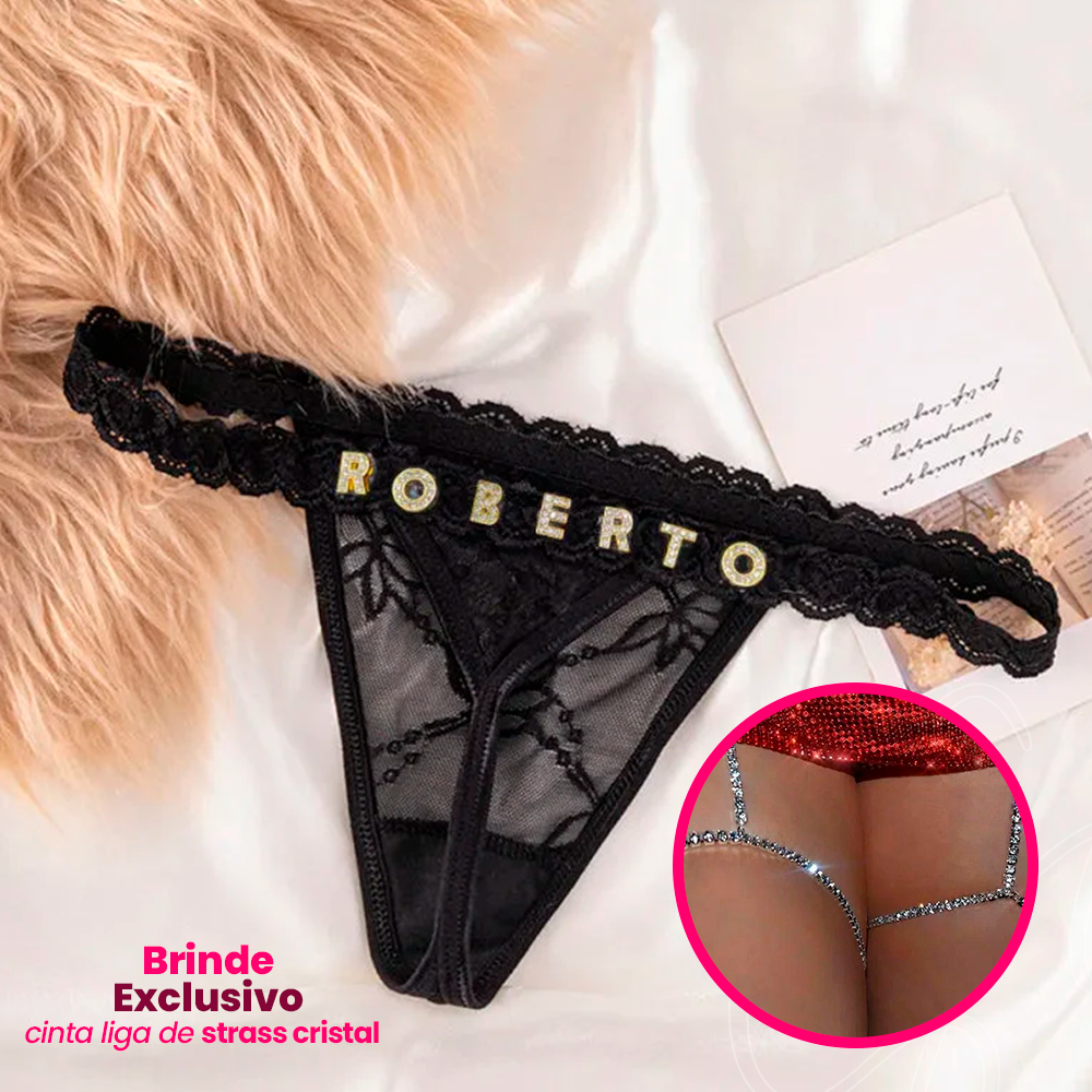 Calcinha Personalizada COMPRE 1 LEVE 3 + Brinde Cinta Liga Strass.