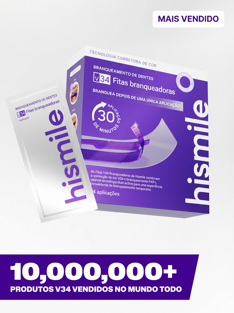 Combo Completo HisMile Tiras V34+Pasta e Escova