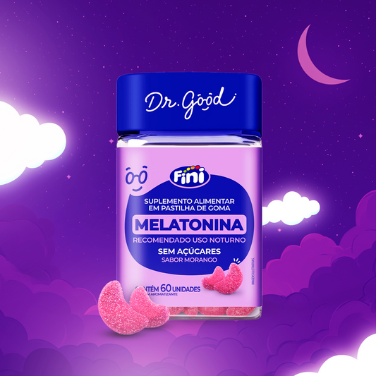 Melatonina Fini Em gomas 60 unidades Sabor Morango